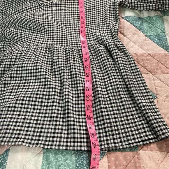 NWT Smash + Tess Valentina Puff Sleeve Top Womens M Gingham Babydoll Tunic - Picture 8 of 8